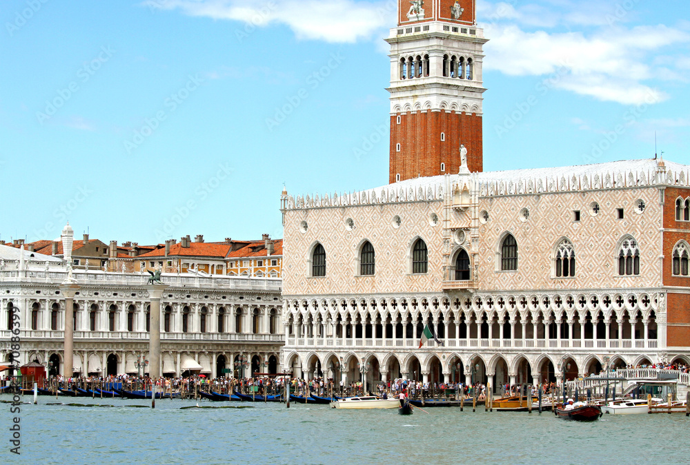 Ducal Palace and St. George Church in venice