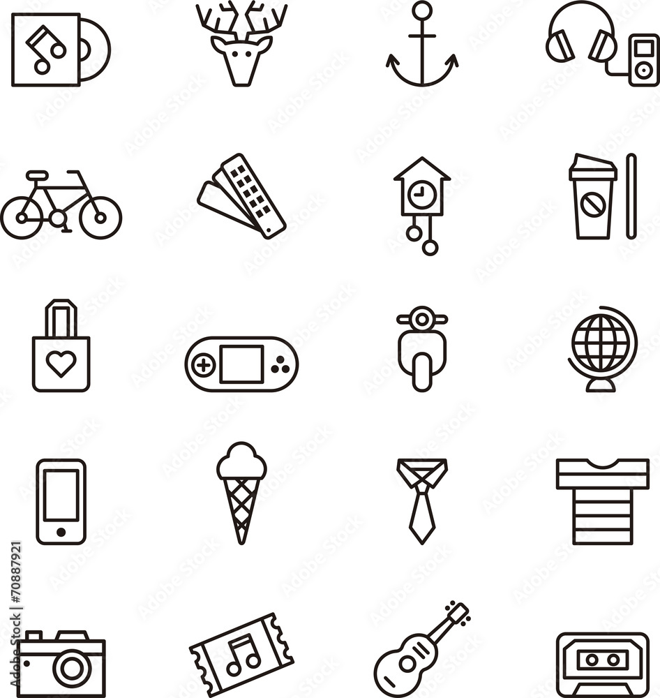 Hipster icons Hipster icons