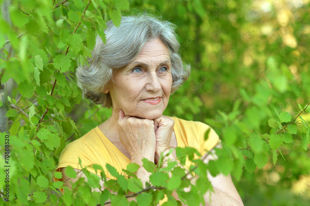 Nice smiling old woman