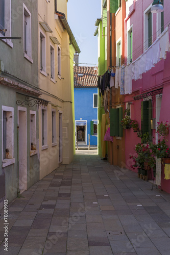 Colorful Traditional Buildings in Burano, Venice