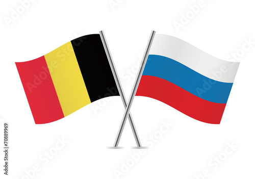 Free Download Belgian and Russian flags. Vector illustration. - GFXLoad