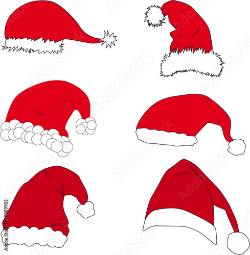 Red santa claus hat photo