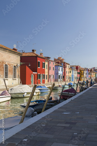 Colorful Traditional Buildings in Burano, Venice