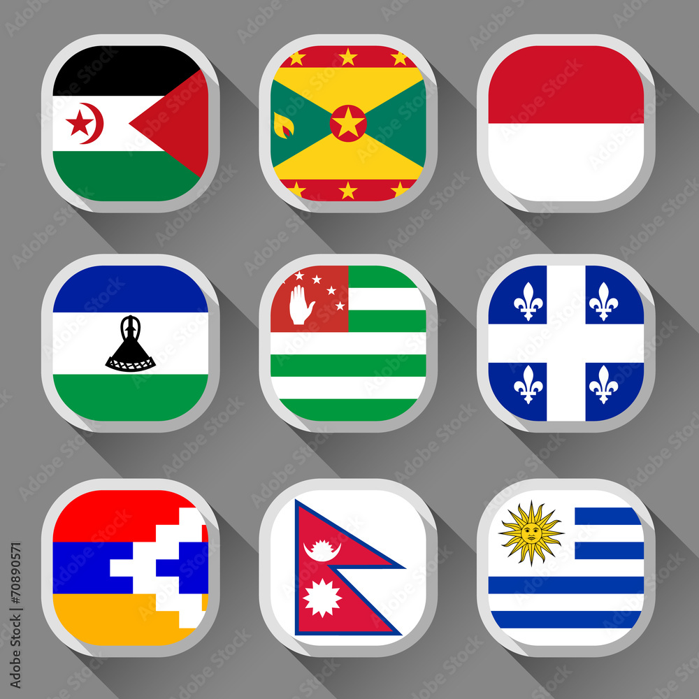 Naklejka premium Flags of the world