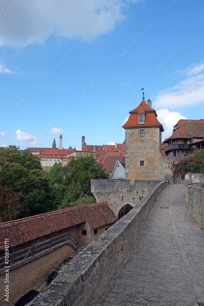 Stadtmauer in Rothenburg