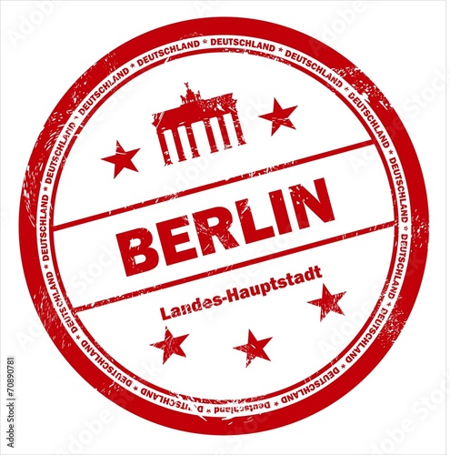 Berlin Hauptstadt Deutschland Stempel Stamp rot