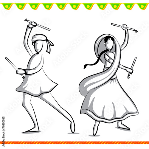 People doing Dandiya