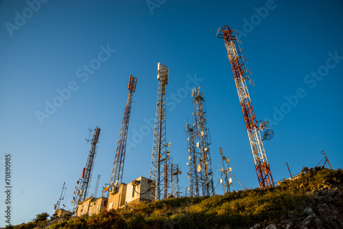 Communication antennas.