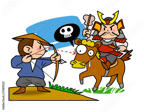 Proverb-"Shou wo in to sureba mazu umawo iyo"