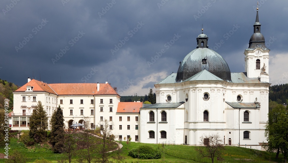 Pilgrimage Church and monastery in Krtiny