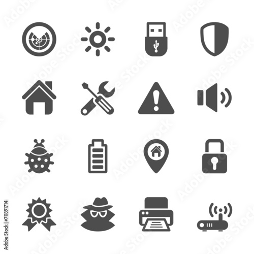 security icon set, vector eps10