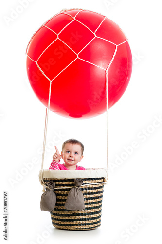 kid on hot air balloon