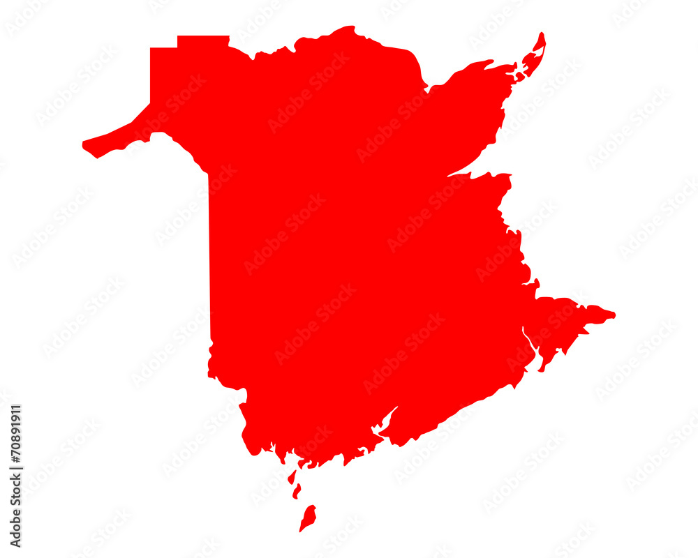 Fototapeta premium Karte von New Brunswick