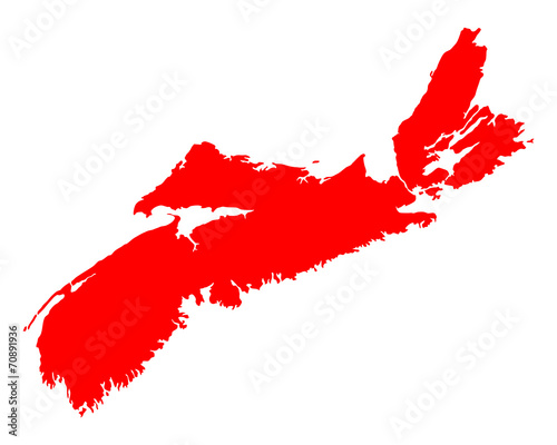 Obraz na płótnie Karte von Nova Scotia