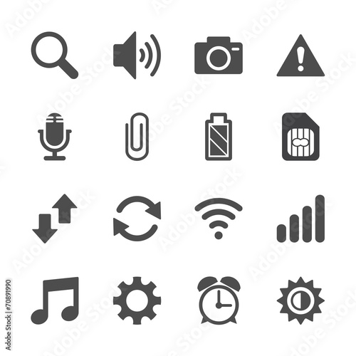 smart phone application icon set, vector eps10