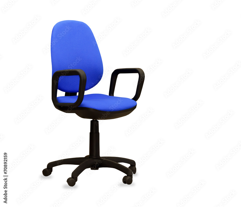The blue office chair. Isolated The blue office chair. Isolated