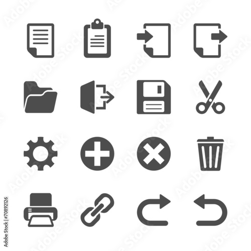 toolbar icon set, vector eps10