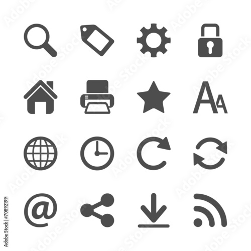 website menu icon set, vector eps10