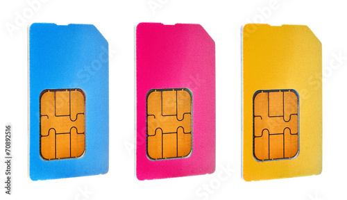 Plakat three sim cards
