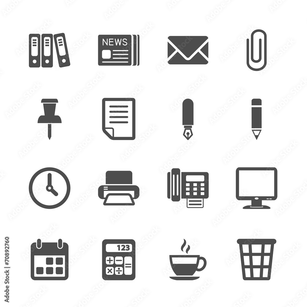 office work icon set, vector eps10 office work icon set, vector eps10
