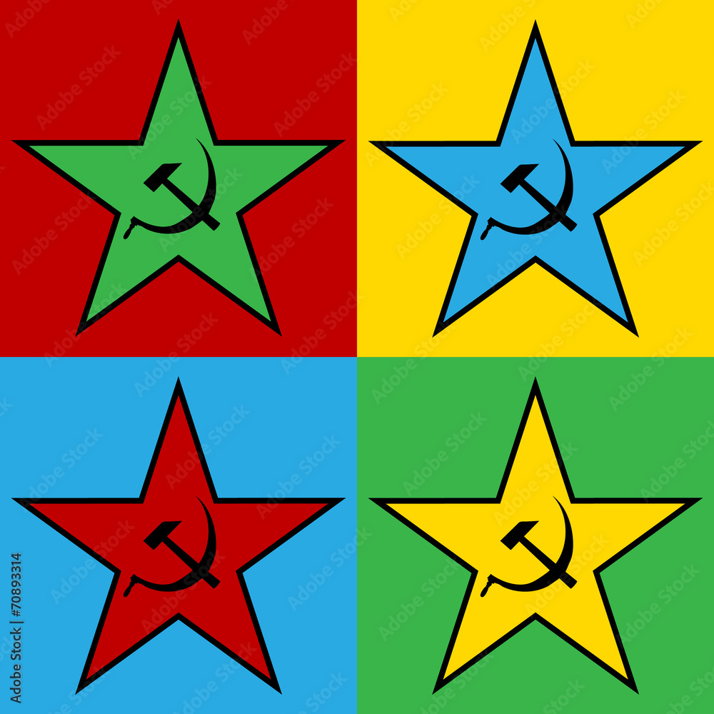 Fototapeta premium Pop art communist star