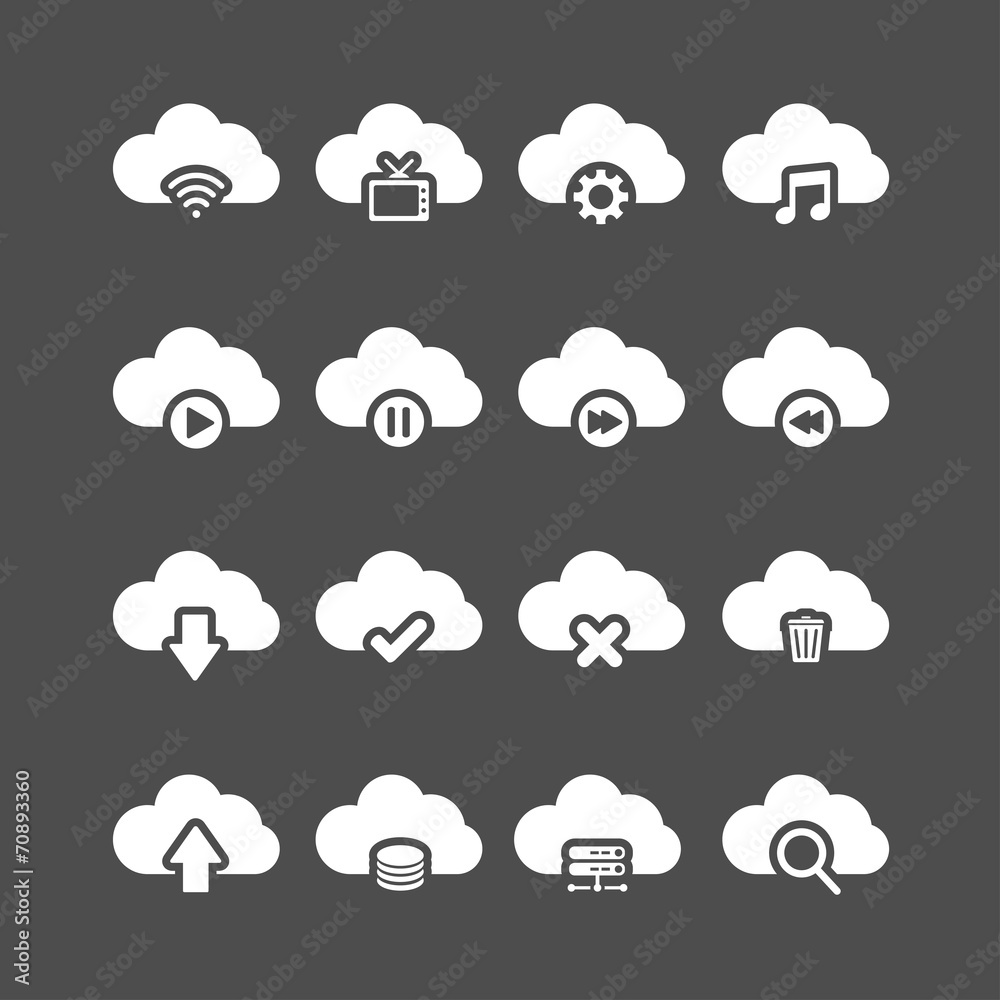 cloud computing icon set, vector eps10 cloud computing icon set, vector eps10
