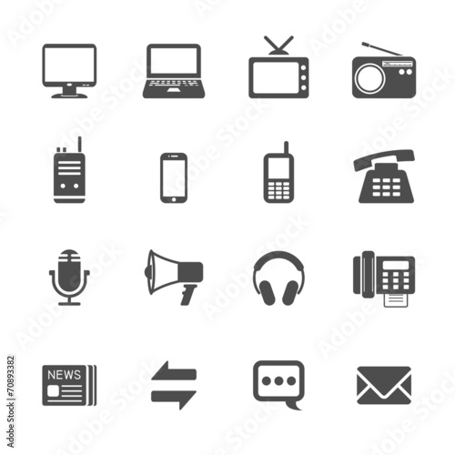 communication icon set, vector eps10