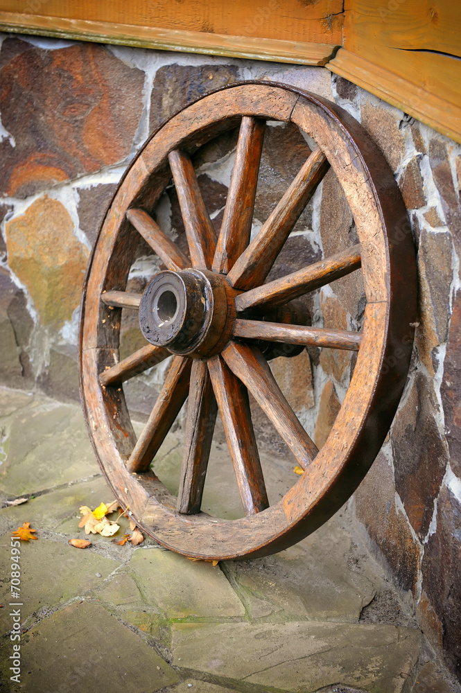 Old cart wheel