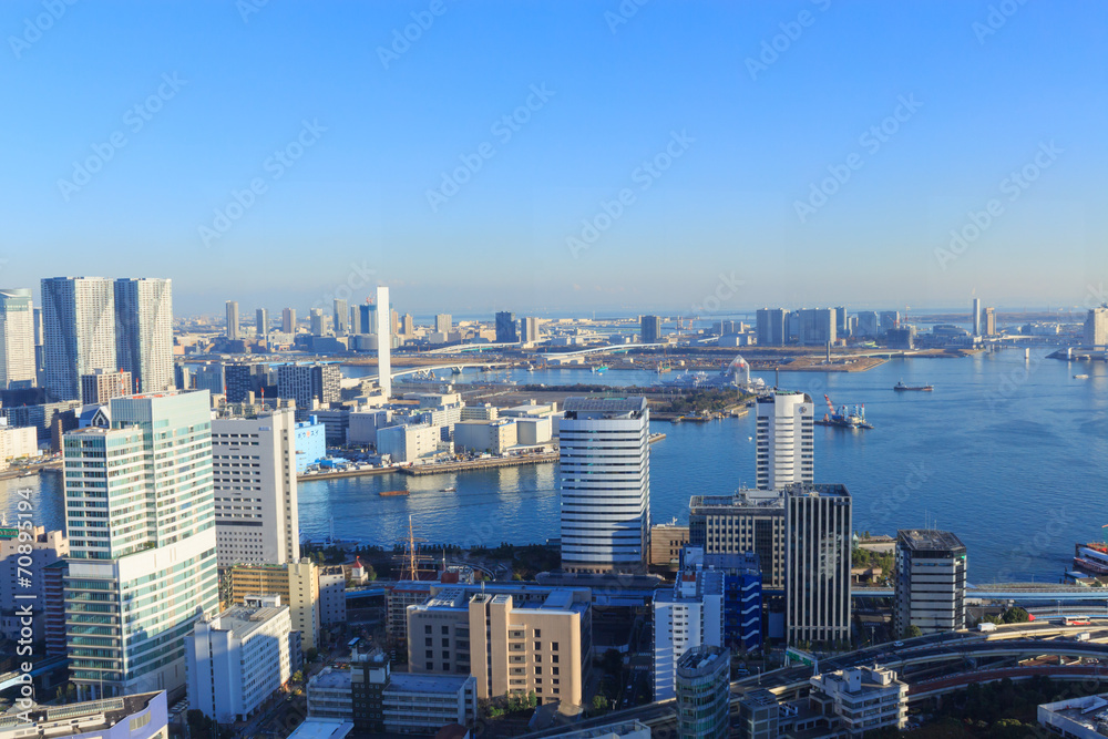 The city of Tokyo, Skyscraper at Tokyo bay area