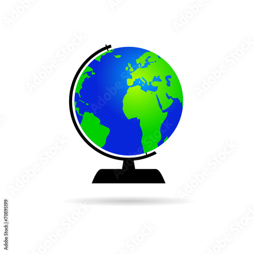 globe of the world color vector