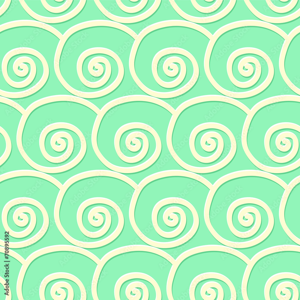 Obraz premium Circles and swirls seamless pattern in vintage style