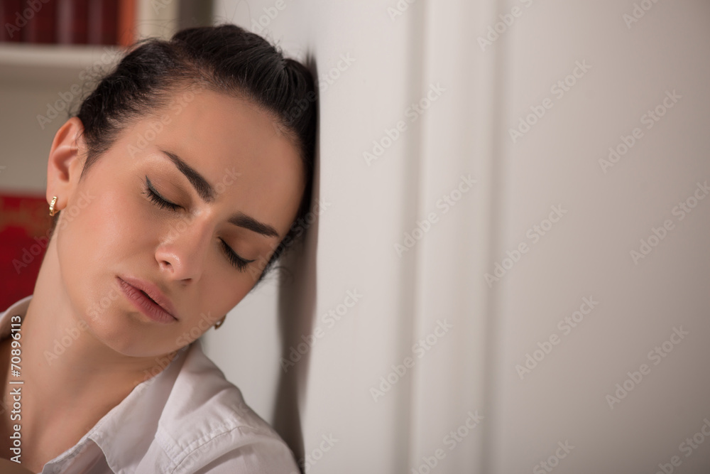 Fototapeta premium Tired business woman