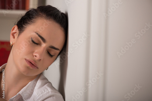 Tired business woman