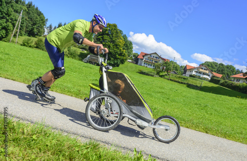 Obraz na płótnie sportlicher Papa
