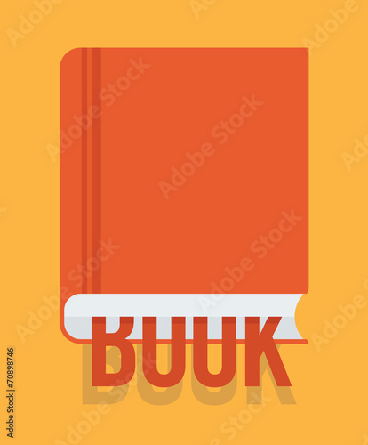 Book vector concept, flat design