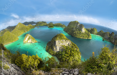 Wayag Islands of Raja Ampat (Fish eye Version) photo