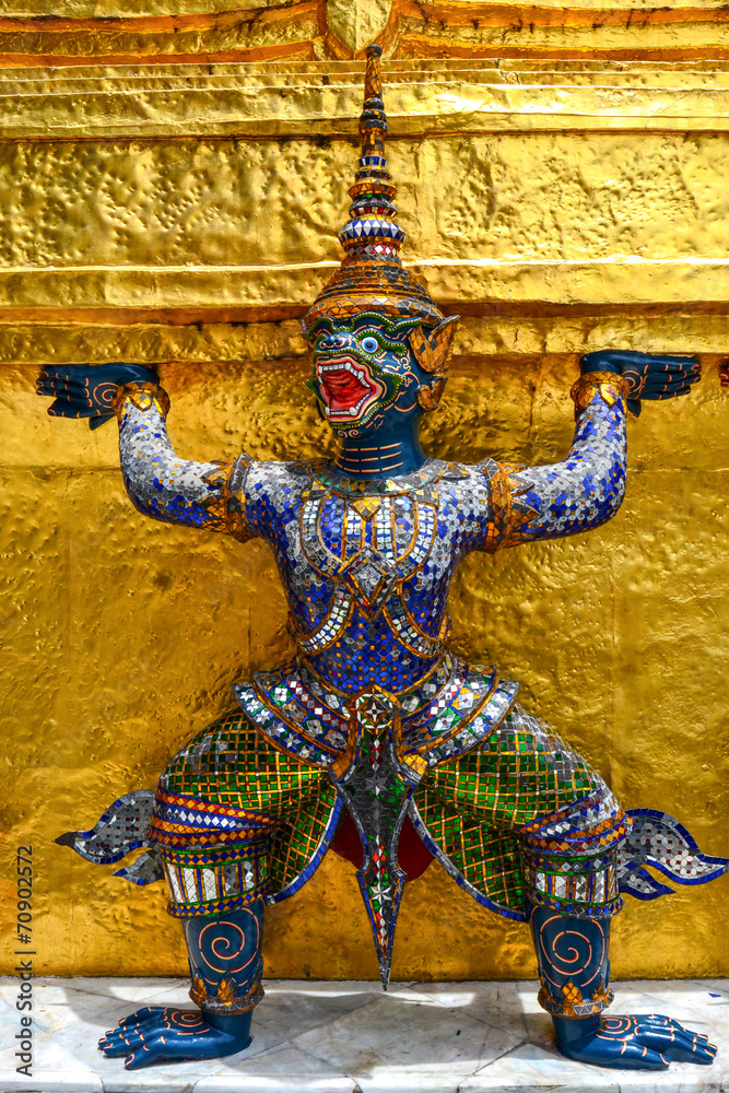 guardian, buddhist temple in the grand palace, Bangkok