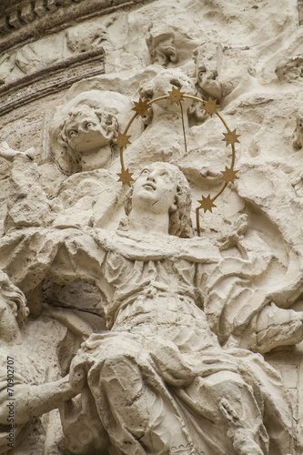 Angels, ornaments and sculptures of Gothic style, Spanish Ancien