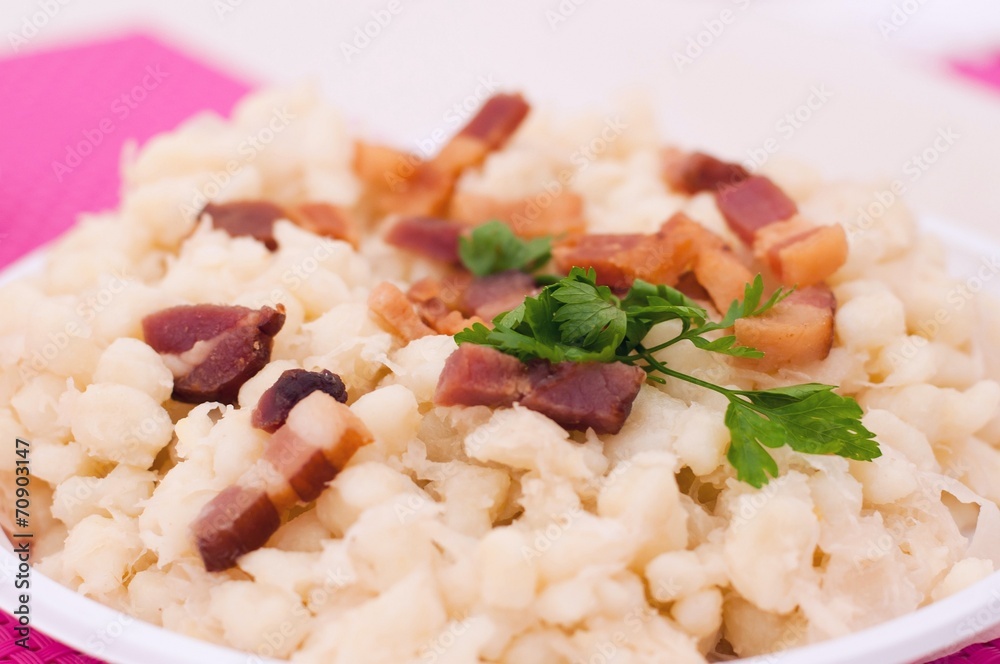 Slovak traditional food - potato gnocchi dumplings Slovak traditional food - potato gnocchi dumplings