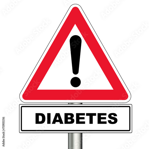 Achtung Schild Diabetis