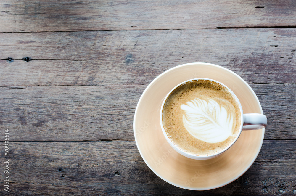 latte on a wood table latte on a wood table