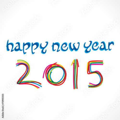 happy new year 2015 greeting design vector