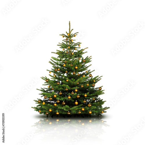 Weihnachtsbaum mit Goldkugeln