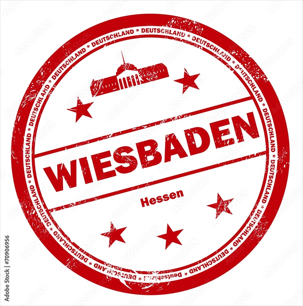 Wiesbaden Hessen Stadt Deutschland Stempel Stamp Wiesbaden Hessen Stadt Deutschland Stempel Stamp