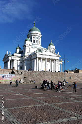 Helsinki, Finland, 28 September: urban life around the Cathedral