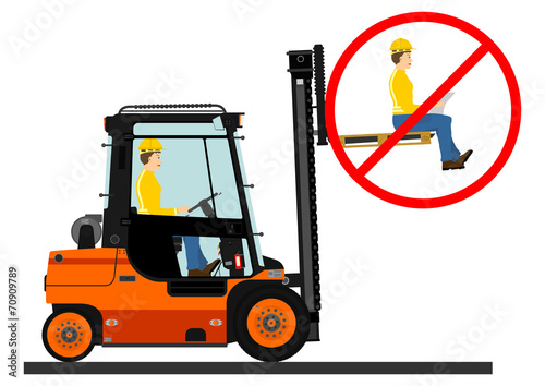 Dangers of working with a forklift truck.