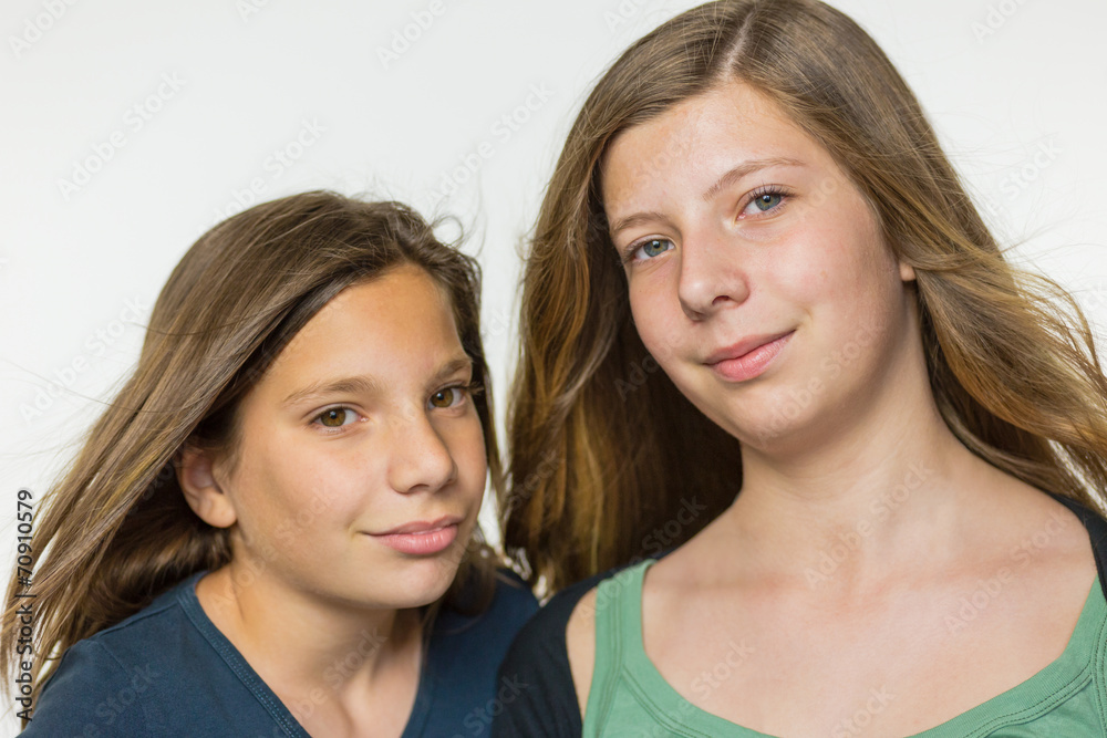 Portrait of two teenage girls Portrait of two teenage girls