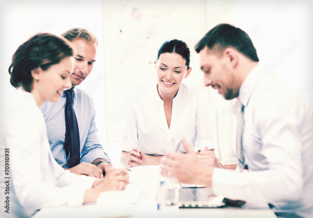 business team having meeting in office