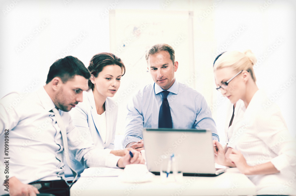 business team having meeting in office