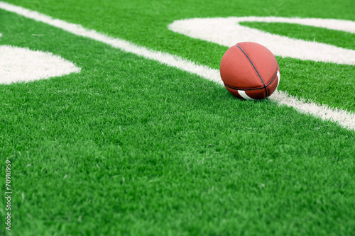 Football field with ball